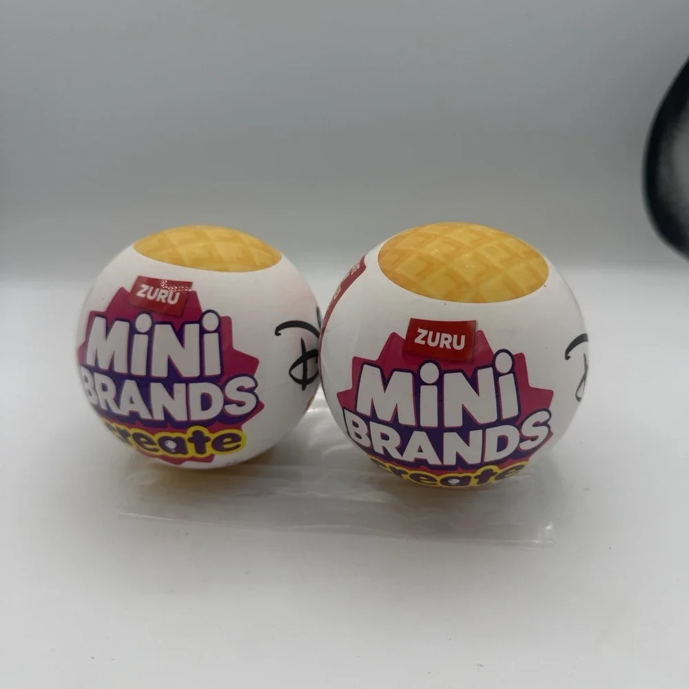 Zuru Mini Brands Create Disney Snacks Edition Surprise Ball Lot of 2 New Sealed